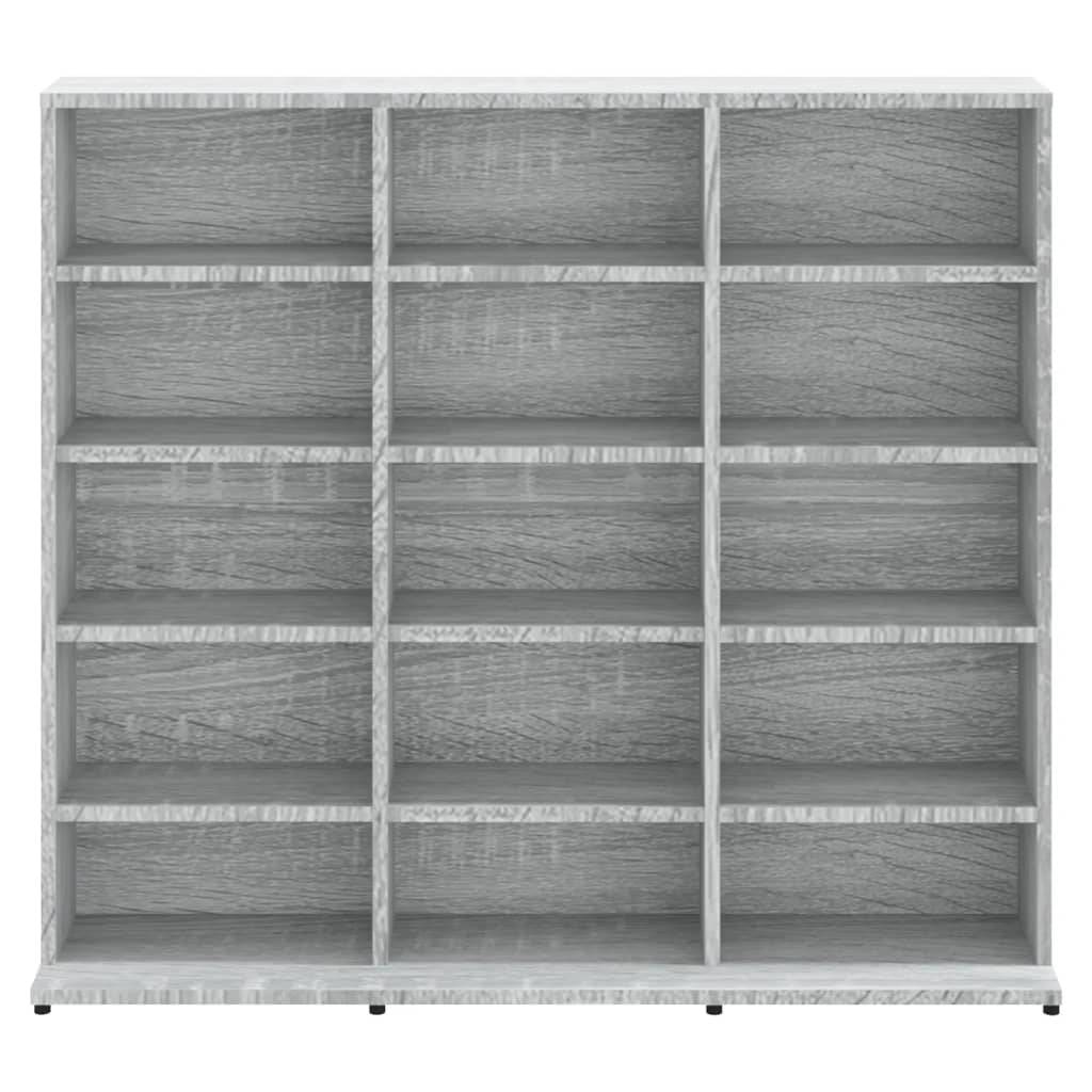 vidaXL CD-Regal Grau Sonoma 100x23x89,5 cm Holzwerkstoff