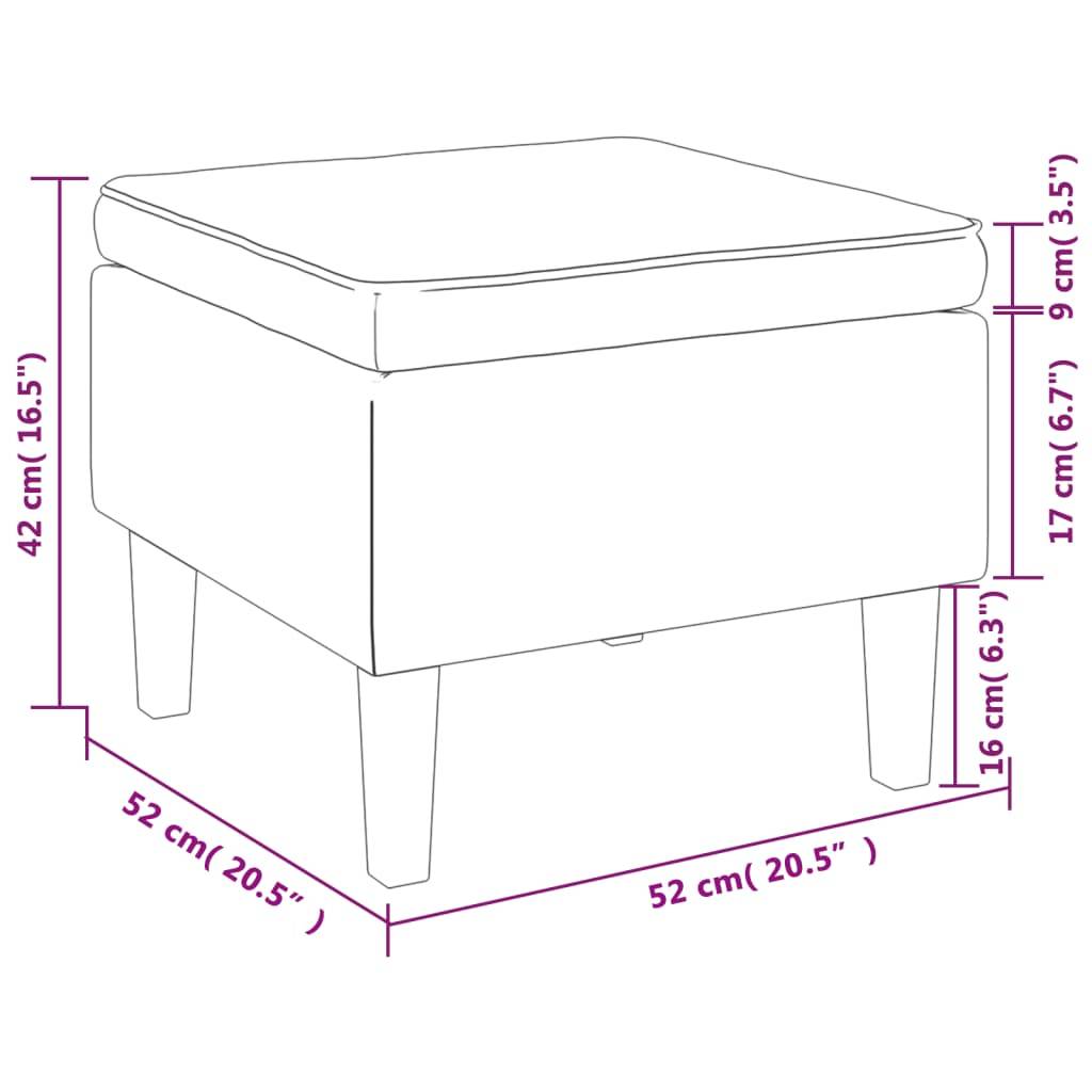 vidaXL Hocker mit Holzbeinen Weinrot Samt