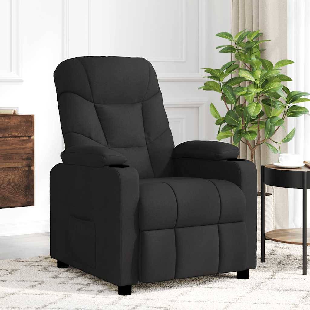 vidaXL Massagesessel Schwarz Stoff