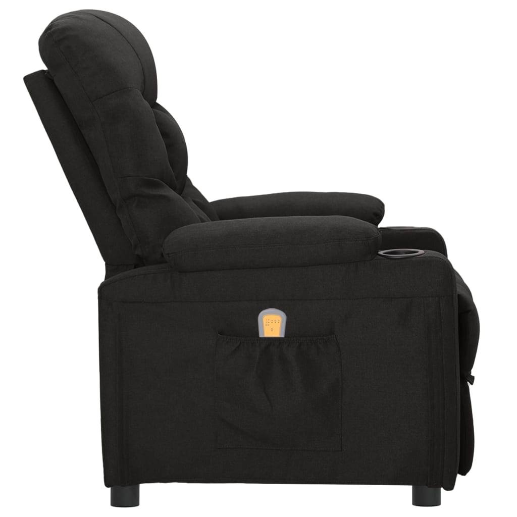 vidaXL Massagesessel Schwarz Stoff