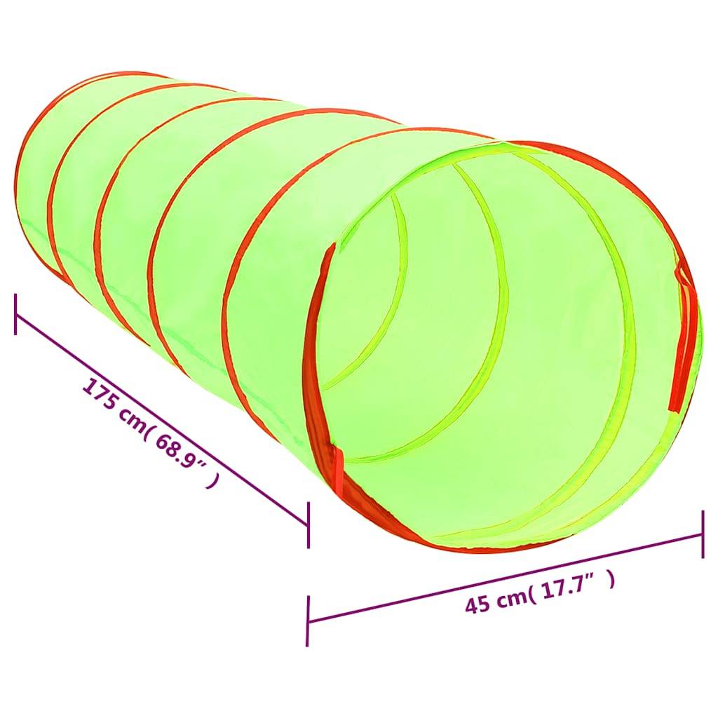 vidaXL Spieltunnel für Kinder Grün 175 cm Polyester