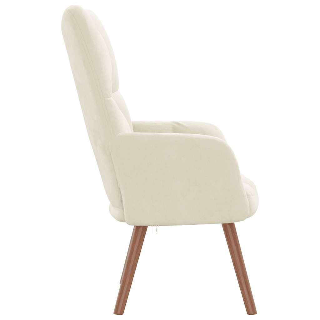 vidaXL Relaxsessel Cremeweiß Samt