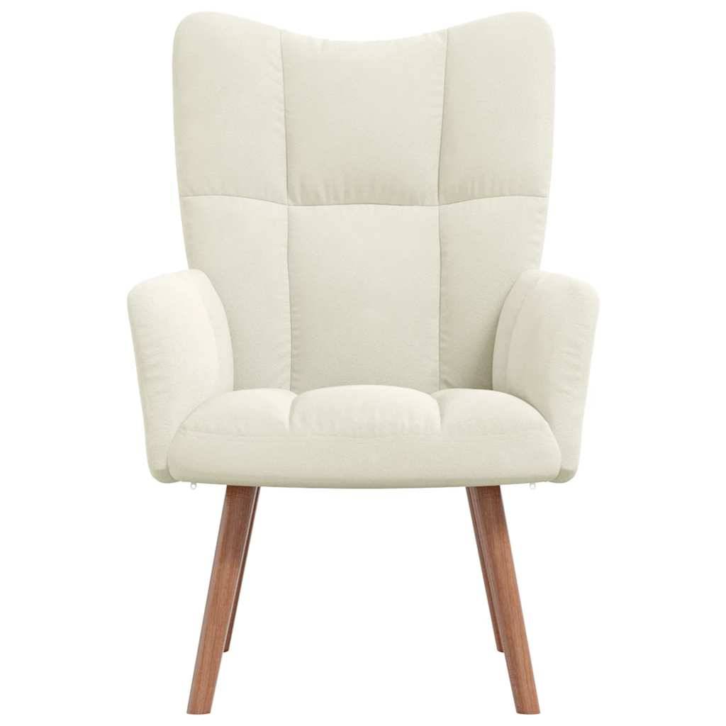 vidaXL Relaxsessel Cremeweiß Samt