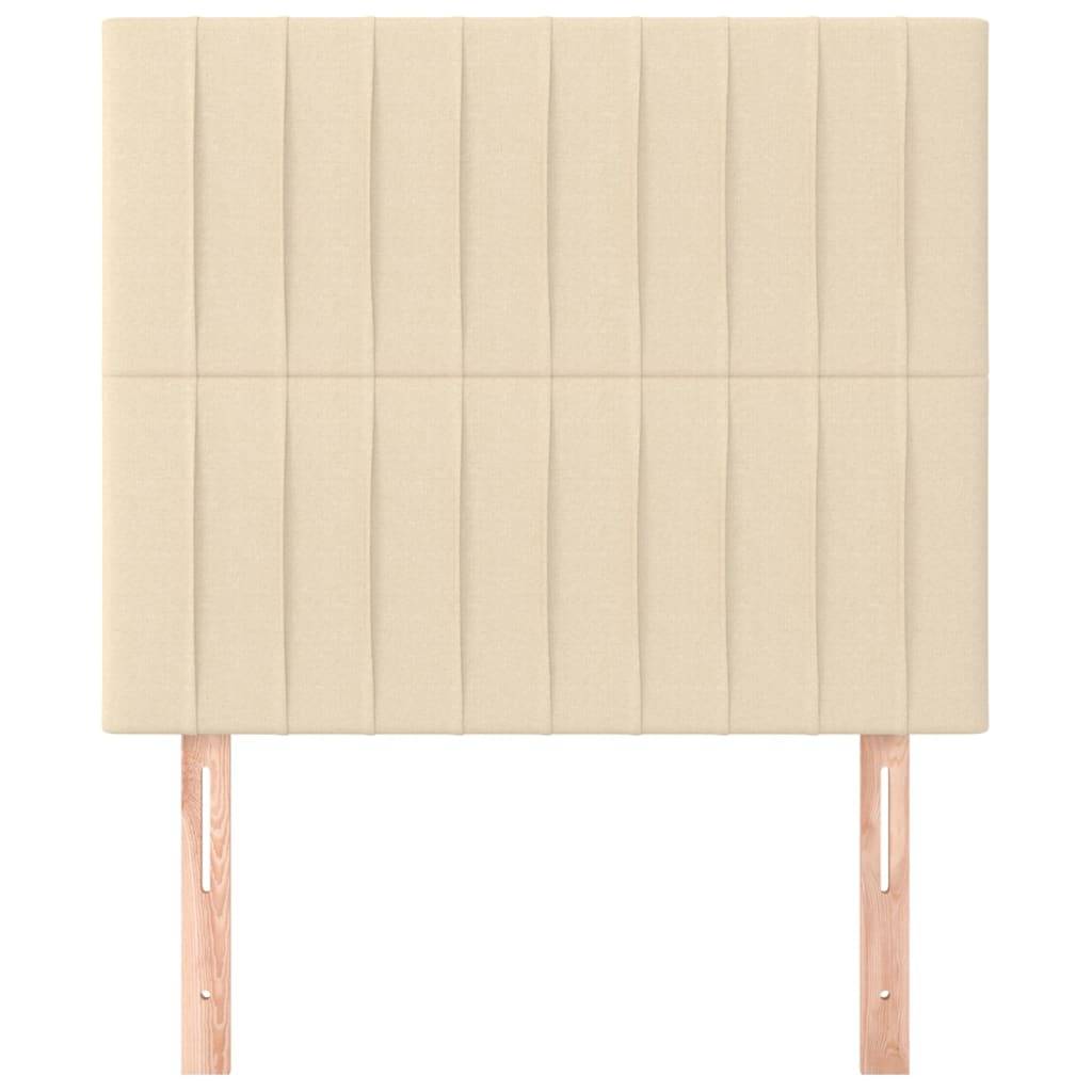 vidaXL Kopfteile 2 Stk. Creme 80x5x78/88 cm Stoff