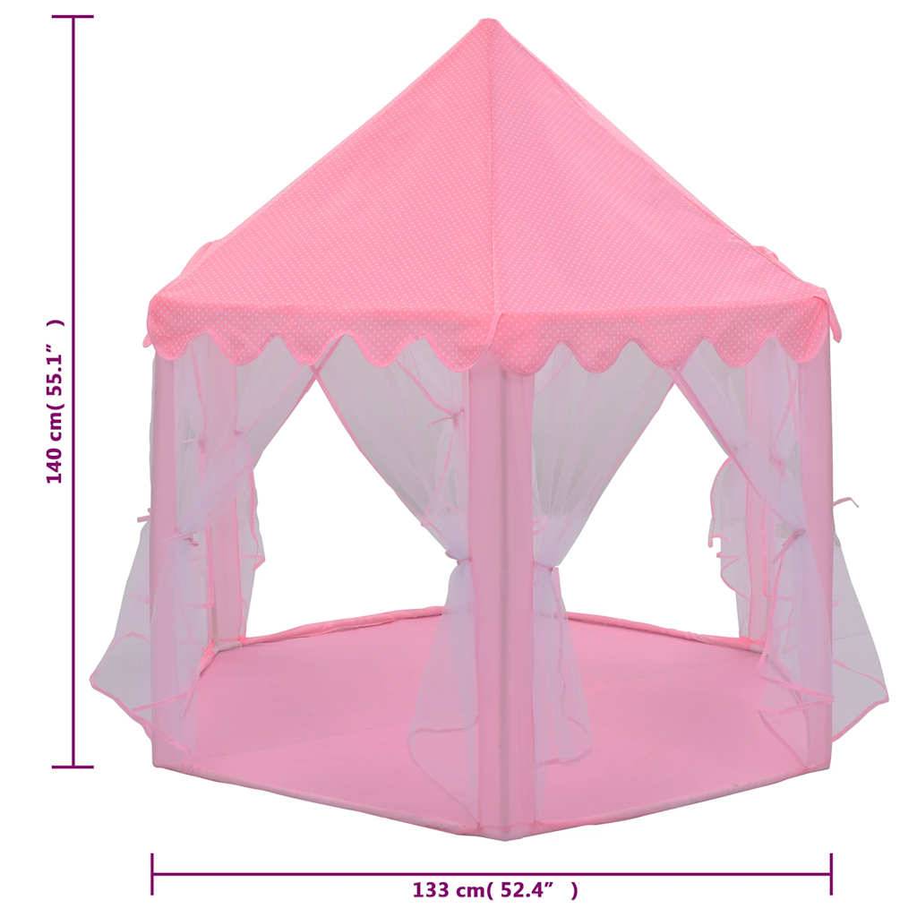 vidaXL Prinzessin-Spielzelt mit 250 Bällen Rosa 133x140 cm