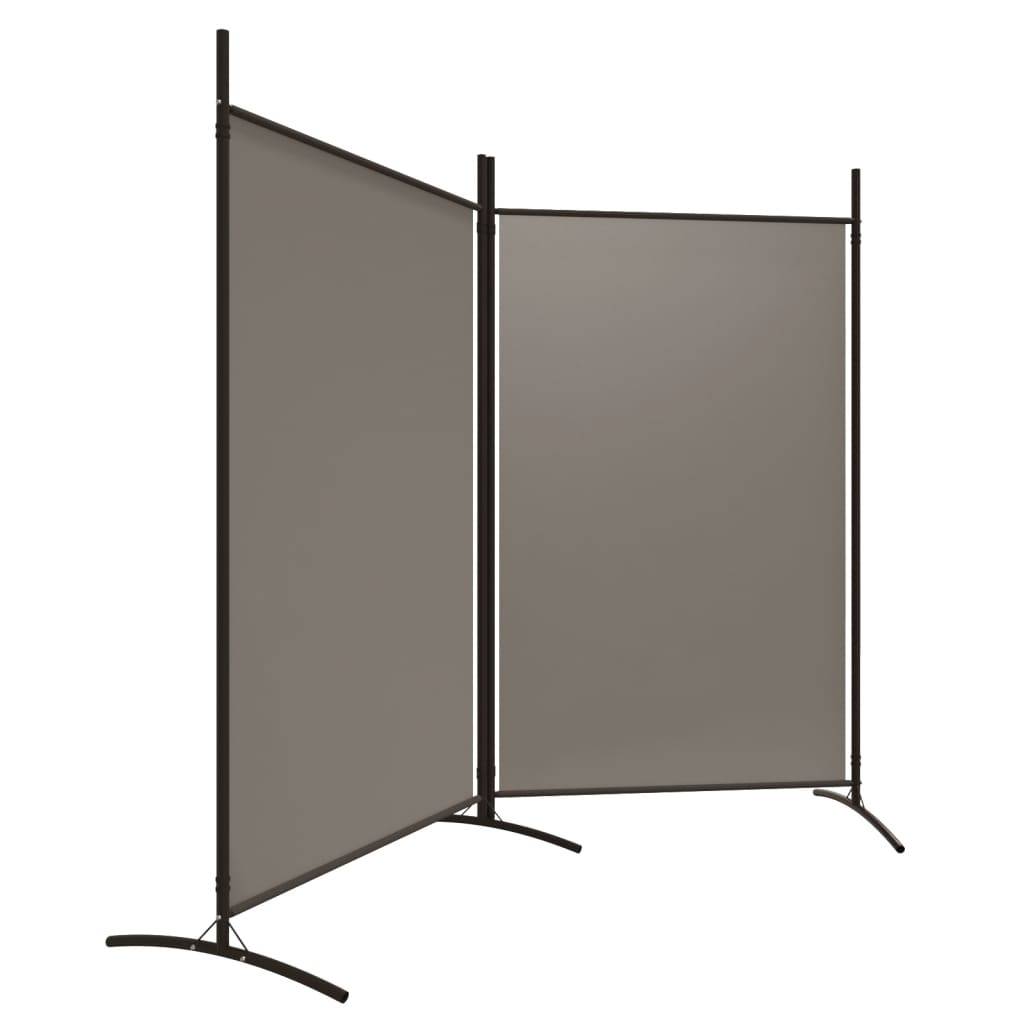 vidaXL 2-tlg. Paravent Anthrazit 175x180 cm Stoff