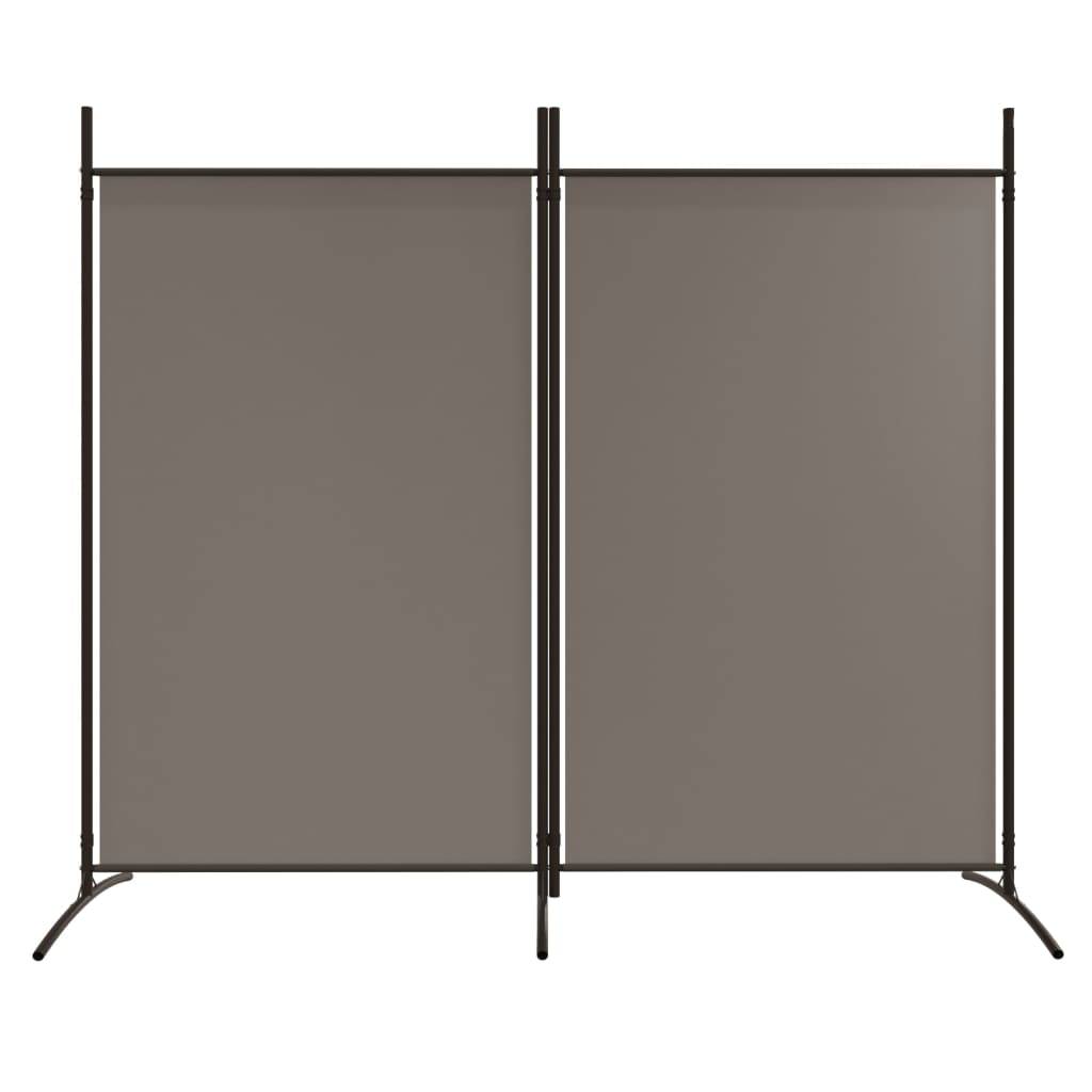 vidaXL 2-tlg. Paravent Anthrazit 175x180 cm Stoff