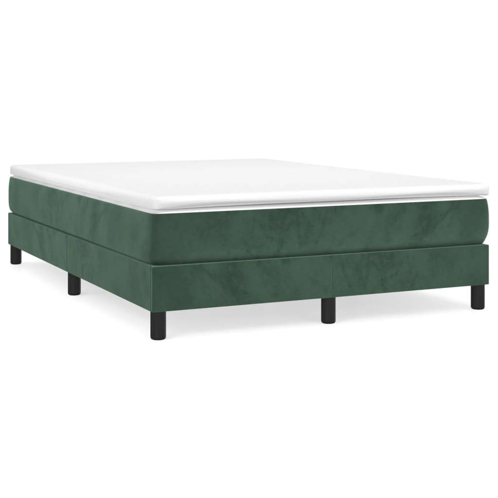 vidaXL Bettgestell ohne Matratze Dunkelgrün 140x200 cm Samt