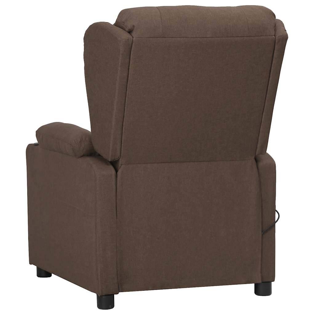 vidaXL Massagesessel mit Aufstehhilfe Taupe Stoff