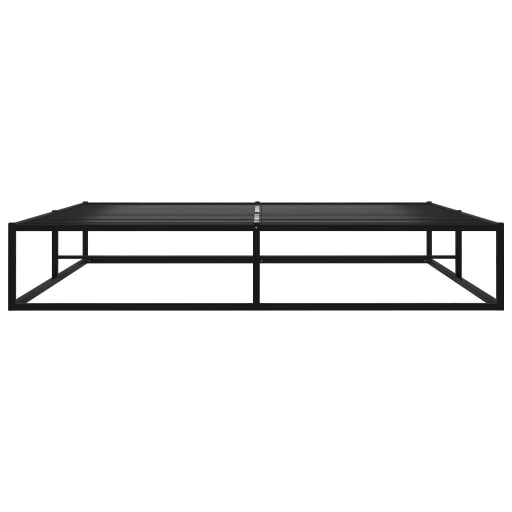 vidaXL Bettgestell Schwarz Metall 200x200 cm