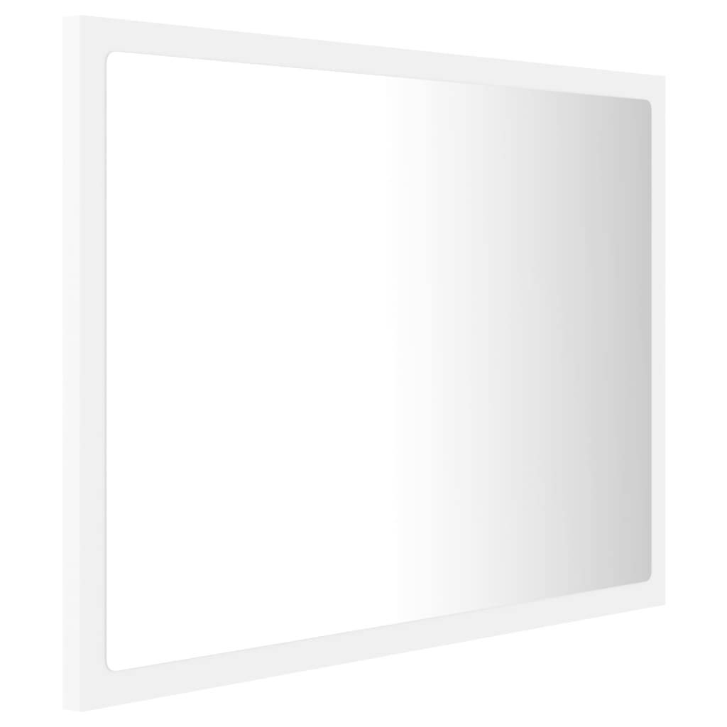 vidaXL LED-Badspiegel Weiß 60x8,5x37 cm Acryl