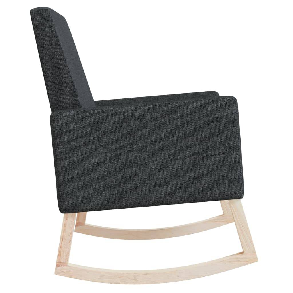 vidaXL Schaukelstuhl Schwarz Stoff