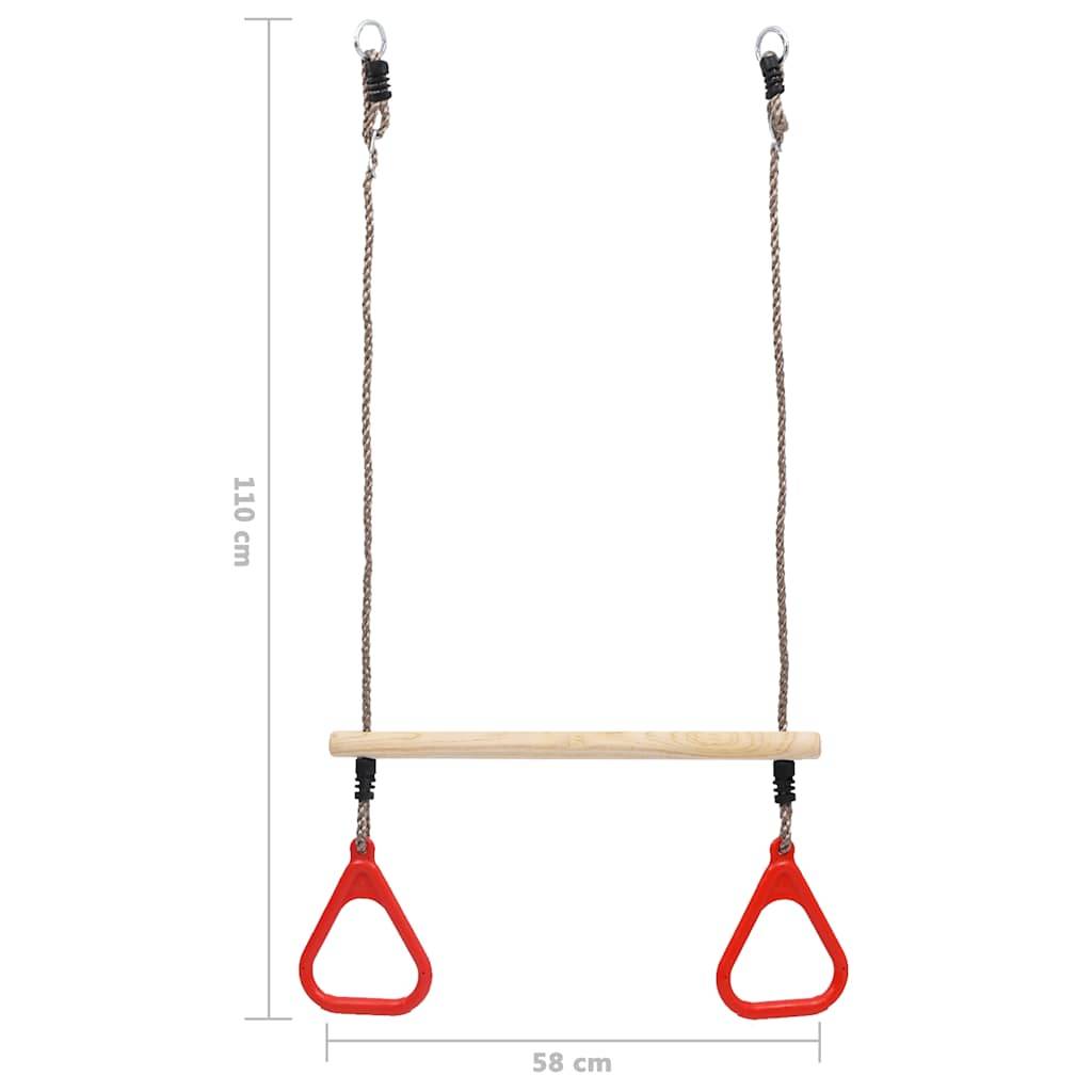 vidaXL Trapezschaukel mit Ringen