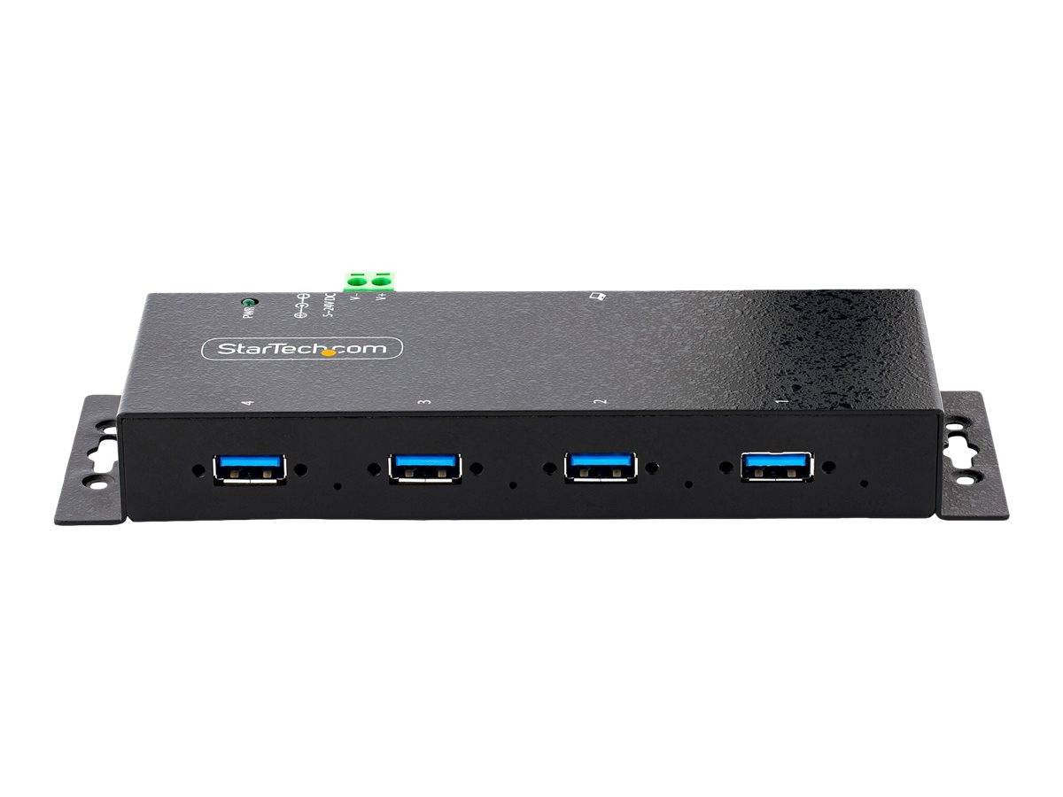 StarTech.com 4-Port Industrial USB 3.0 5Gbps Hub, Rugged USB Hub w/15kV Air/8kV Contact ESD and Surge Protection, DIN/Wa
