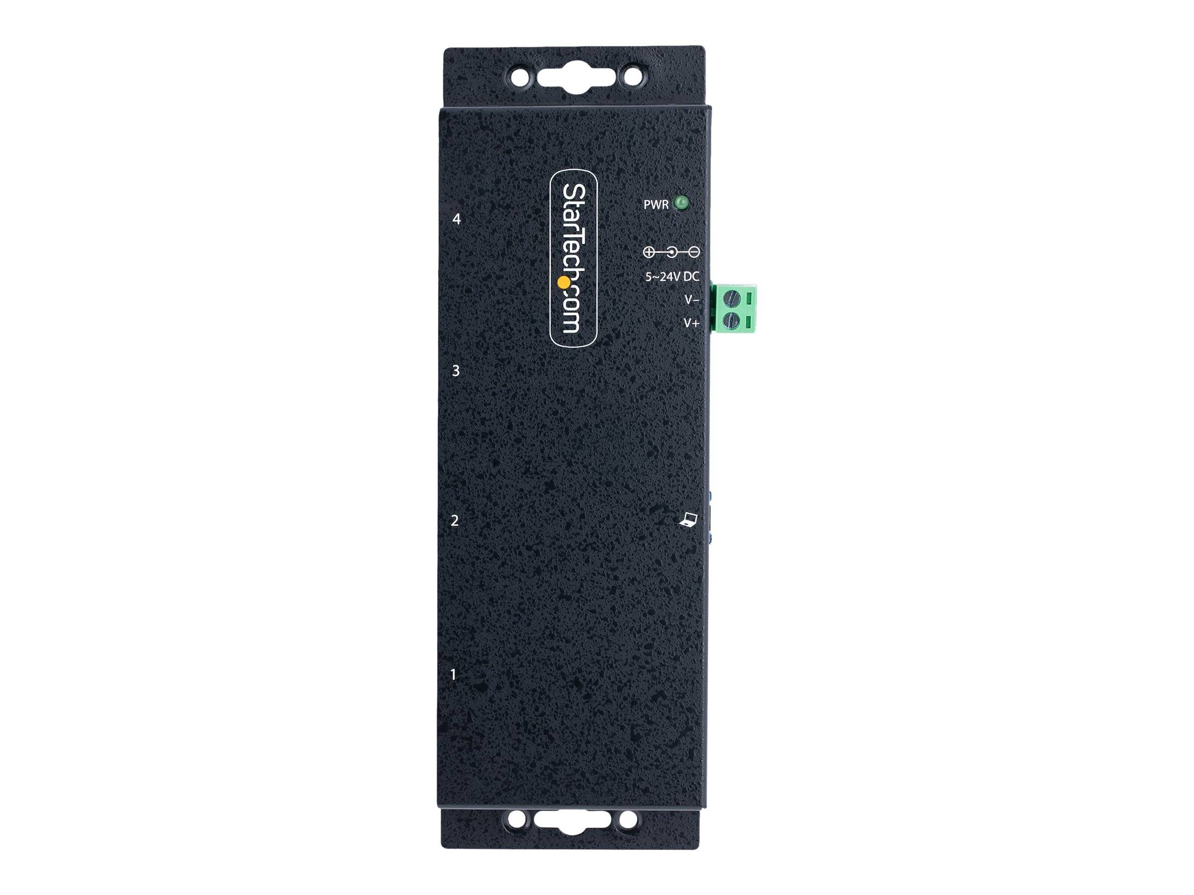StarTech.com 4-Port Industrial USB 3.0 5Gbps Hub, Rugged USB Hub w/15kV Air/8kV Contact ESD and Surge Protection, DIN/Wa