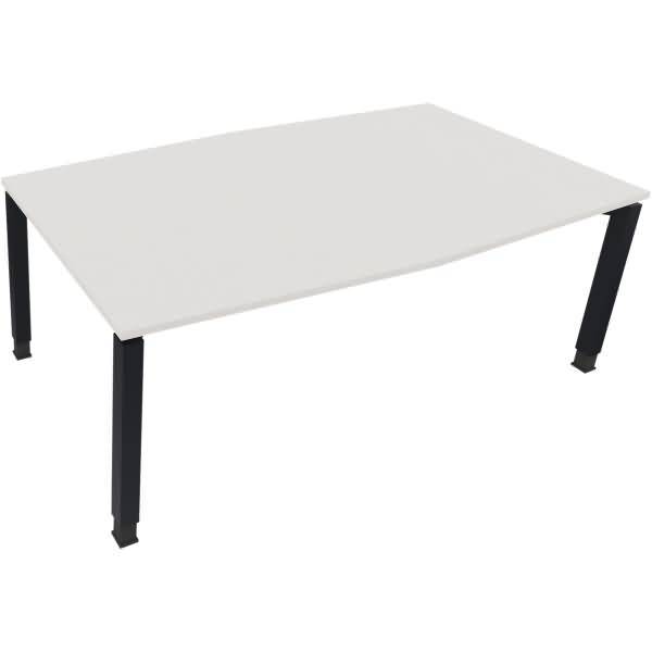 Besprechungstisch Tonneau Vierfuß Quadrat B2000xT1000/1100xH680-820 anthrazit/Weiß