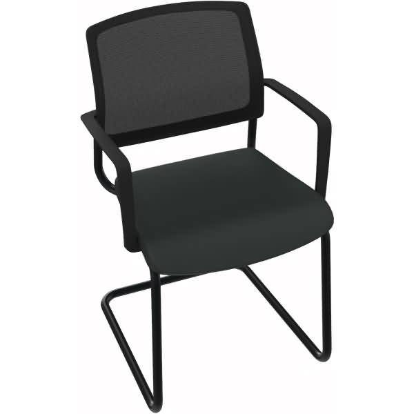 Konferenzstuhl schwarz Armlehne Sitz Xtreme schwarz Rücken Netz schwarz