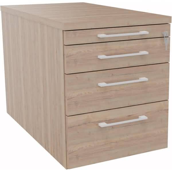 Rollcontainer Teilung 1/2/3/3 B434xT800x540mm Eiche Natur