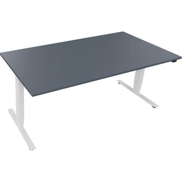 Sitz-/Stehtisch T-Kufe klappbar B1800xT900xH625-1285 weiß/Lavagrau
