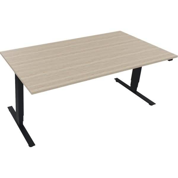 Sitz-/Stehtisch T-Kufe klappbar B1800xT900xH625-1285 anthrazit/Eiche Nat