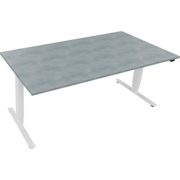 Sitz-/Stehtisch T-Kufe klappbar B1800xT900xH625-1285 weiß/Beton