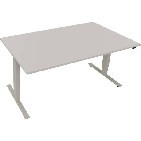 Sitz-/Stehtisch T-Kufe klappbar B1600xT900xH625-1285 silber/Lichtgrau