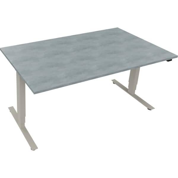Sitz-/Stehtisch T-Kufe klappbar B1600xT900xH625-1285 silber/Beton