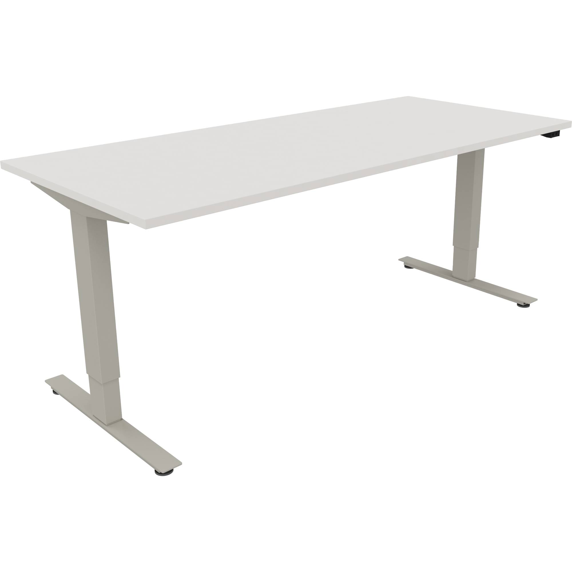 Sitz-/Stehtisch T-Kufe klappbar B1800xT800xH625-1285 si/Weiß