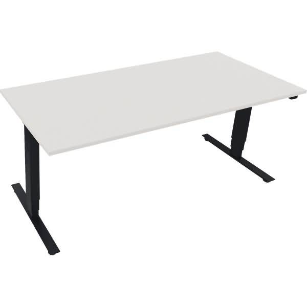 Sitz-/Stehtisch T-Kufe klappbar B1800xT800xH625-1285 anthrazit/Weiß