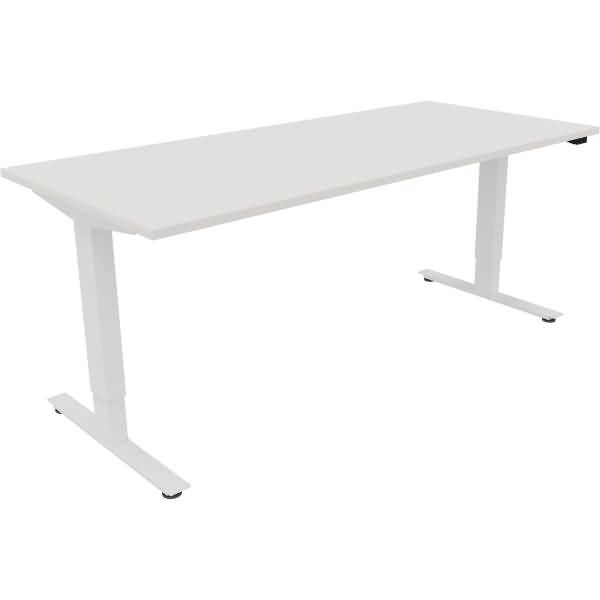 Sitz-/Stehtisch T-Kufe klappbar B1800xT800xH625-1285 weiß/Weiß