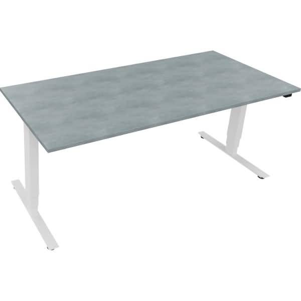 Sitz-/Stehtisch T-Kufe klappbar B1800xT800xH625-1285 weiß/Beton