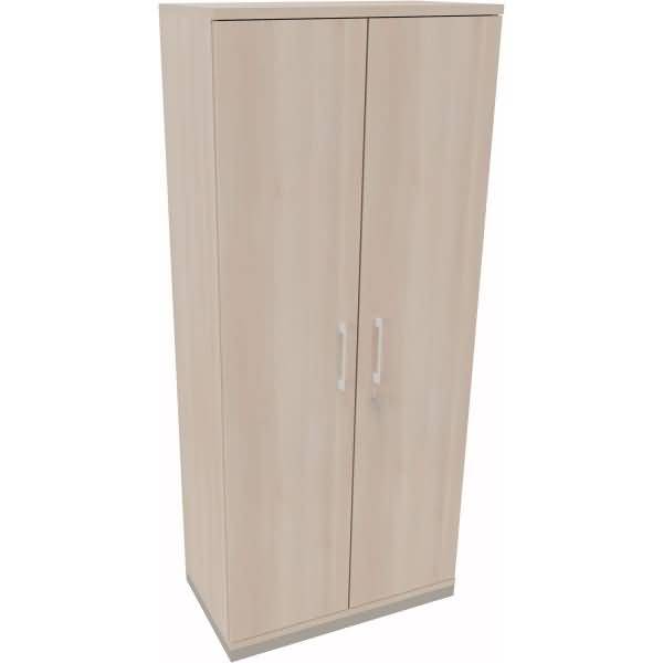 Flügeltürenschrank 5OH B800xT442xH1869 silber/Akazie