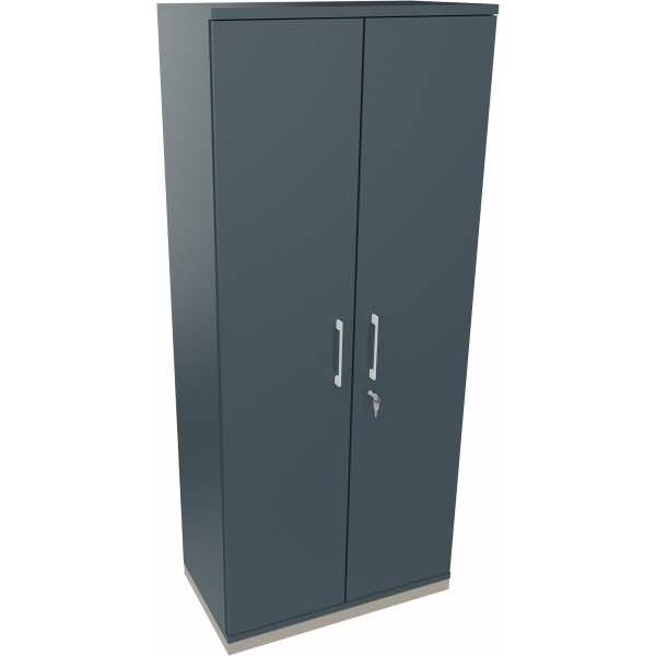 Flügeltürenschrank 5OH B800xT442xH1869 silber/Lavagrau
