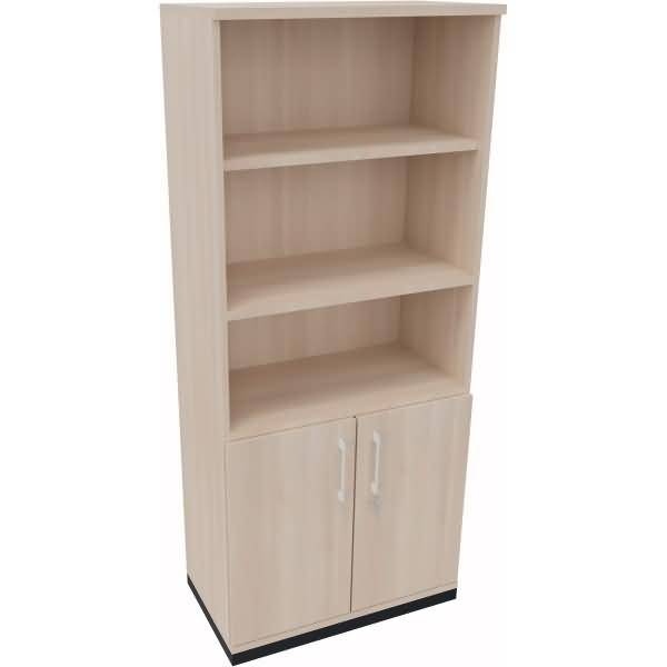 Kombischrank 2OH Tür 3OH Regal B800xT442xH1869mm anthrazit/Akazie
