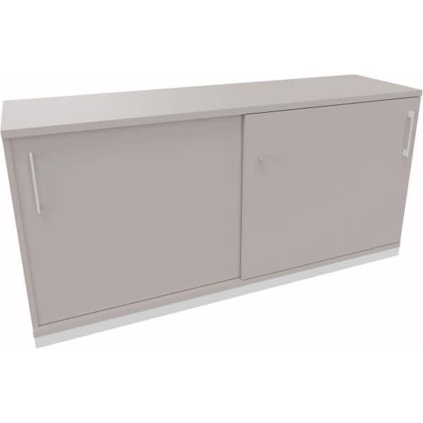 Schiebetürenschrank 2OH B1600xT442xH781mm weiß/Lichtgrau