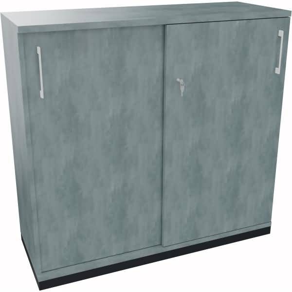 Schiebetürenschrank 3OH B1200xT442xH1133mm anthrazit/Beton