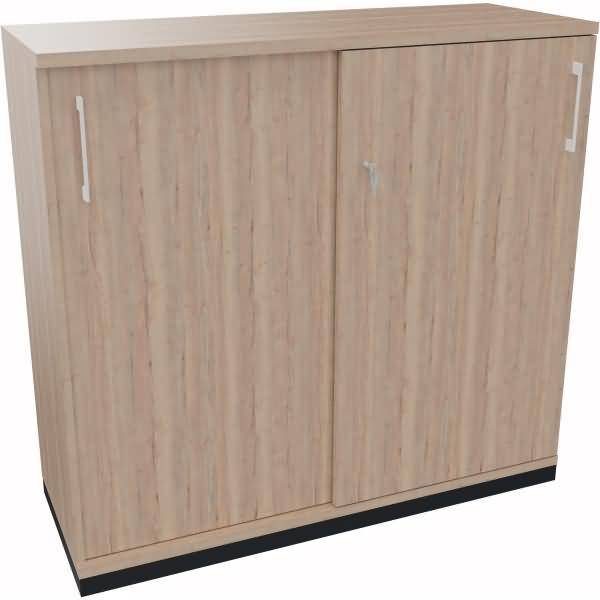 Schiebetürenschrank 3OH B1200xT442xH1133mm anthrazit/Eiche Natur