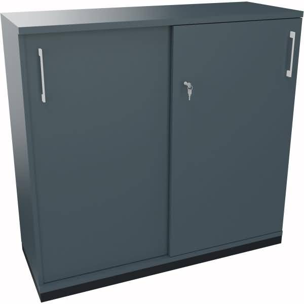 Schiebetürenschrank 3OH B1200xT442xH1133mm anthrazit/Lavagrau