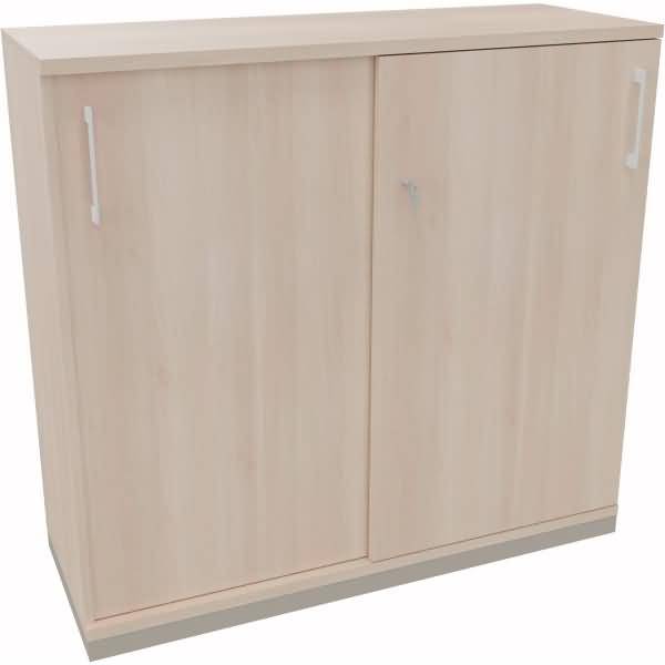 Schiebetürenschrank 3OH B1200xT442xH1133mm silber/Akazie