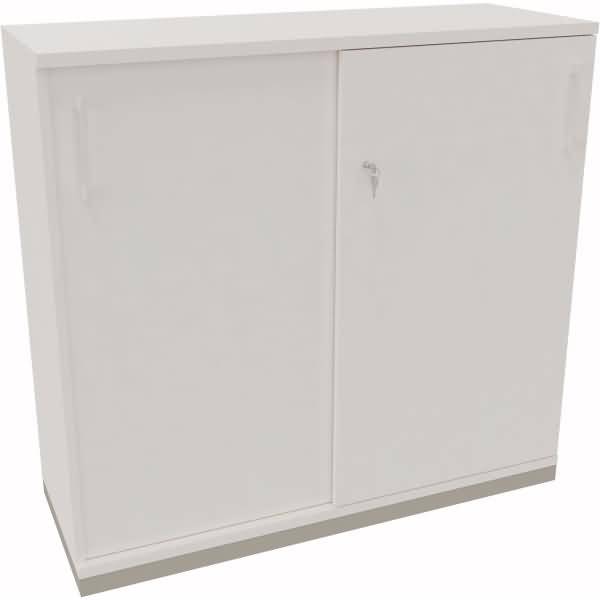 Schiebetürenschrank 3OH B1200xT442xH1133mm silber/weiß