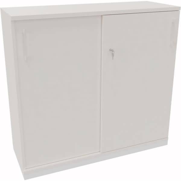 Schiebetürenschrank 3OH B1200xT442xH1133mm weiß/Weiß