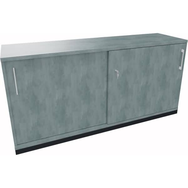 Schiebetürenschrank 2OH B1600xT442xH781mm anthrazit/Beton
