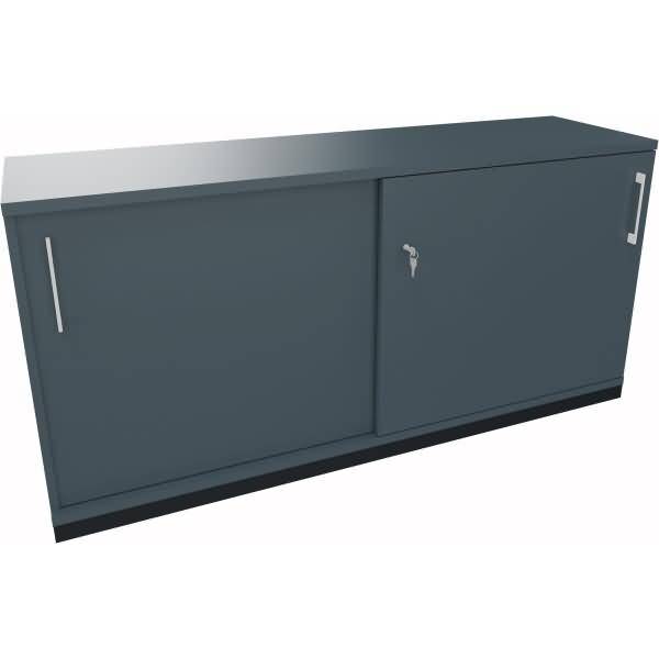 Schiebetürenschrank 2OH B1600xT442xH781mm anthrazit/Lavagrau