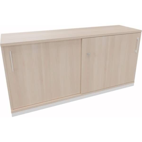 Schiebetürenschrank 2OH B1600xT442xH781mm silber/Akazie