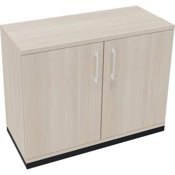 Flügeltürenschrank 2OH B1000xT442xH781 anthrazit/Akazie
