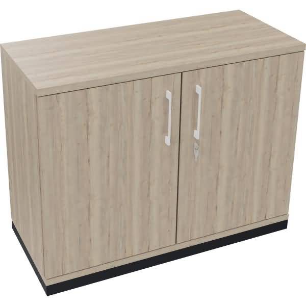 Flügeltürenschrank 2OH B1000xT442xH781 anthrazit/Eiche Natur