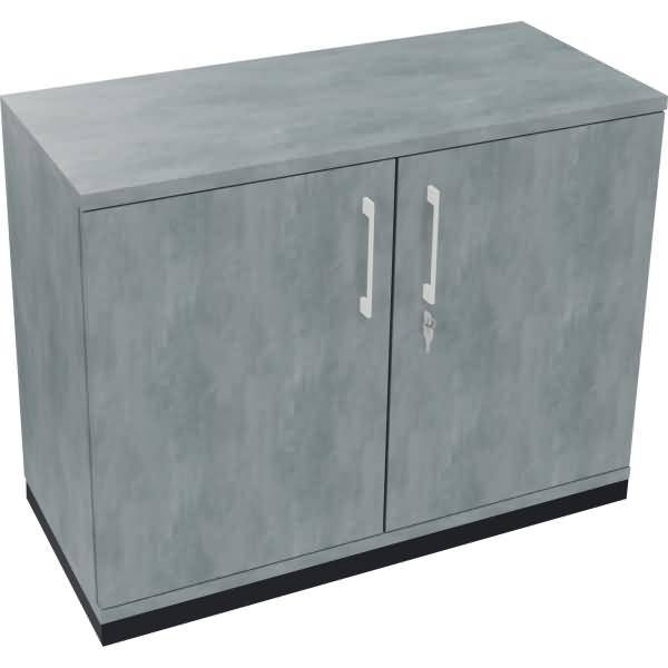 Flügeltürenschrank 2OH B1000xT442xH781 anthrazit/Beton