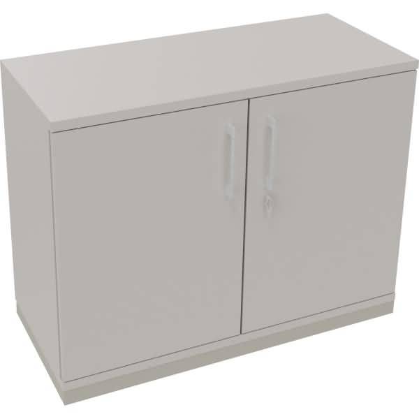 Flügeltürenschrank 2OH B1000xT442xH781 silber/Lichtgrau