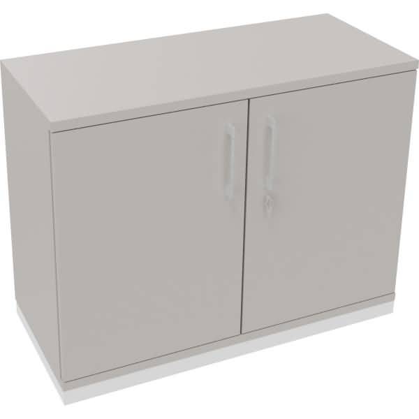 Flügeltürenschrank 2OH B1000xT442xH781 weiß/Lichtgrau