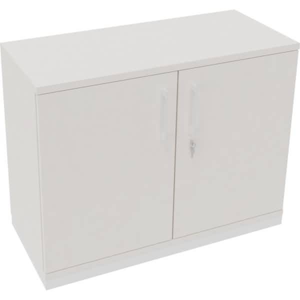 Flügeltürenschrank 2OH B800xT442xH781 silber/weiß